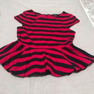 Bebe Red & Black stripe